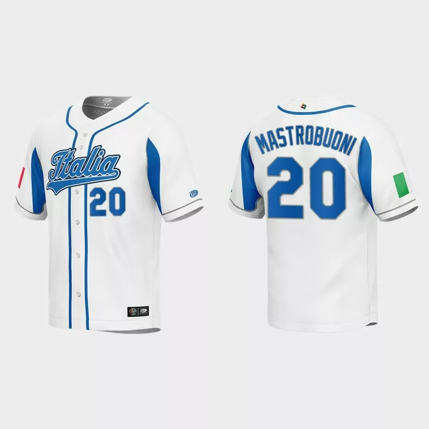 Miles Mastrobuoni Italy Baseball 2023 World Baseball Classic Jersey – White
