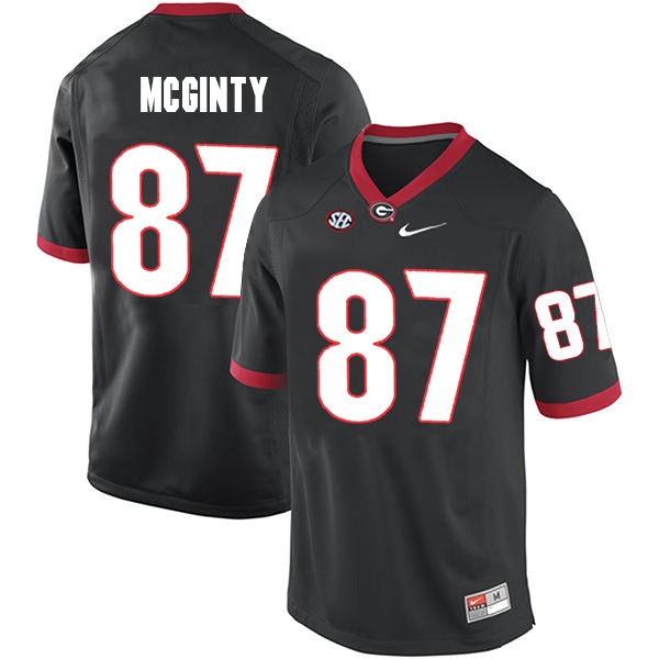 Miles McGinty Georgia Bulldogs Men's Jersey - #87 NCAA Black Limited Home