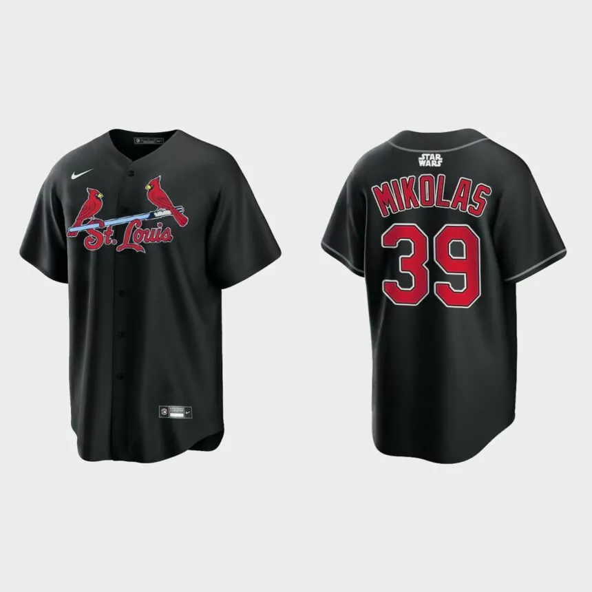 Miles Mikolas St. Louis Cardinals Star Wars Replica Jersey – Black