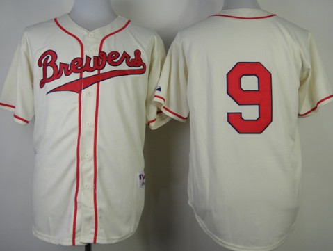 Milwaukee Brewers #19 Robin Yount 1948 Cream With Red Jersey的副本