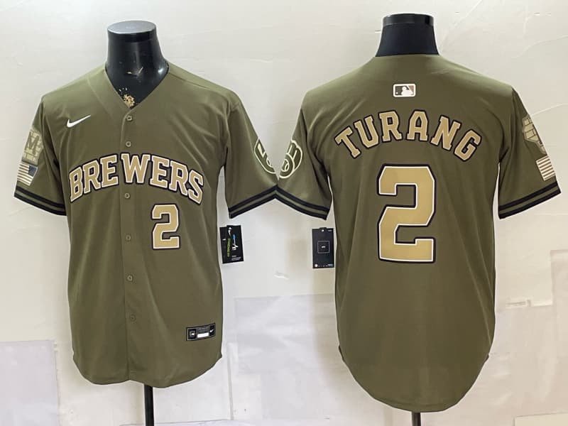 Milwaukee Brewers  Jersey - All Stitched  2  TURANG