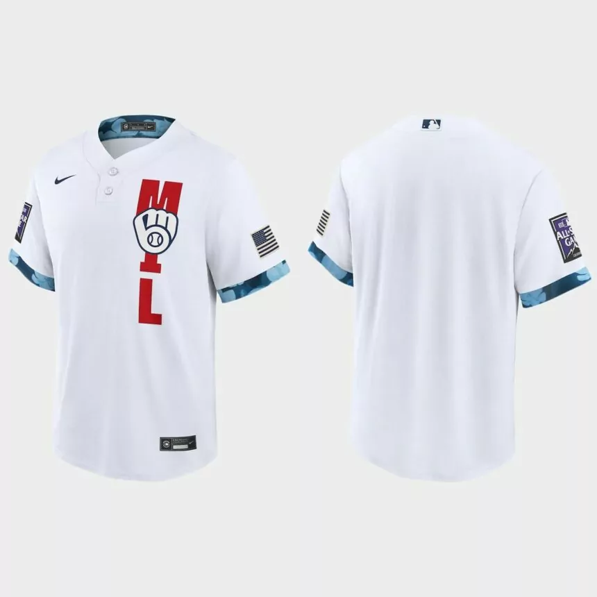 Milwaukee Brewers 2021 MLB All-Star Game Replica Jersey – White