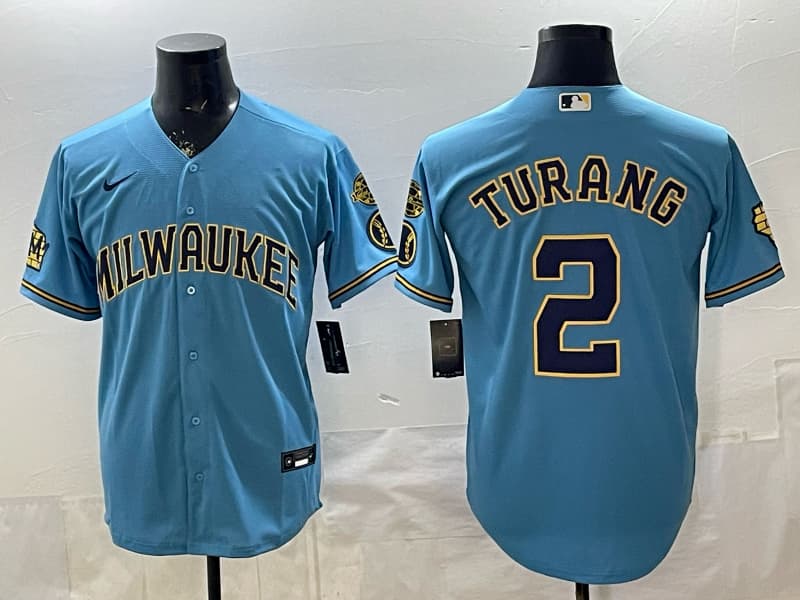 Milwaukee Brewers 2025 Postseason Jersey - All Stitched 2  TURANG