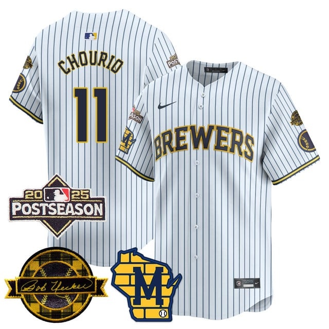 Milwaukee Brewers 2025 Postseason Jersey - All Stitched Jackson Chourio -    11