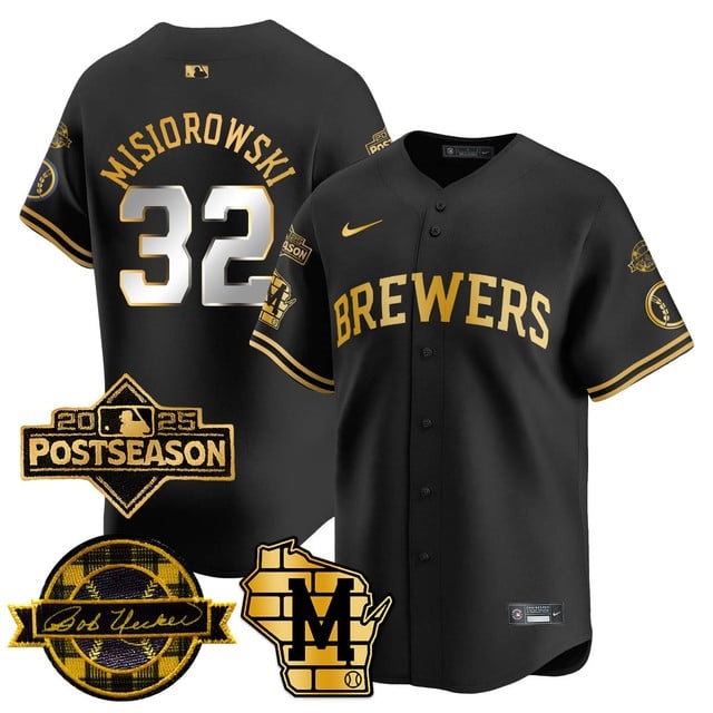 Milwaukee Brewers 2025 Postseason Jersey - All Stitched Jacob  Misiorowski - 32
