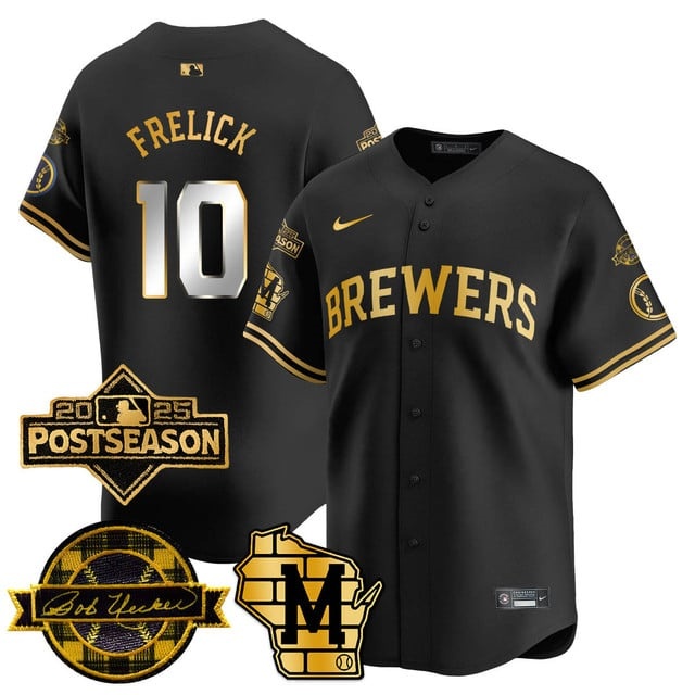 Milwaukee Brewers 2025 Postseason Jersey - All Stitched Sal  Frelick - 10