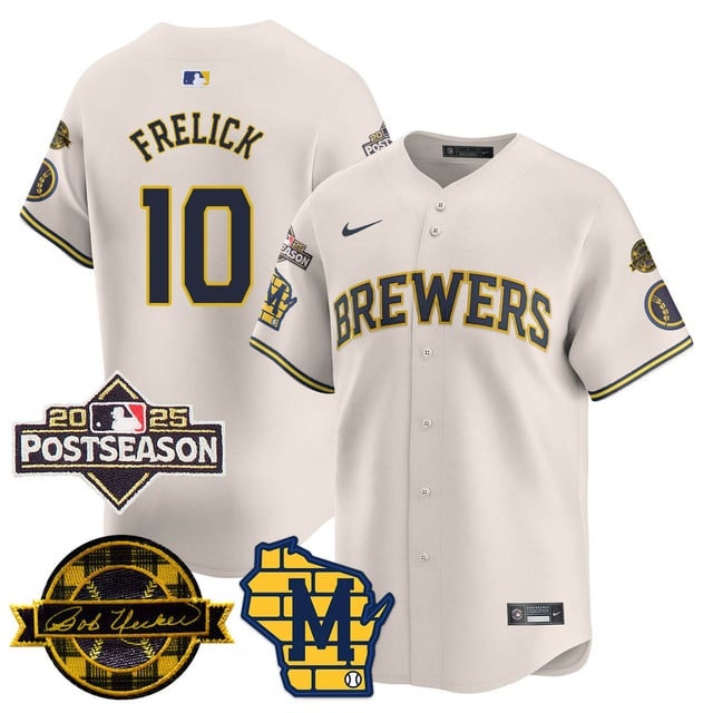 Milwaukee Brewers 2025 Postseason Jersey - All Stitched Sal Frelick -   10