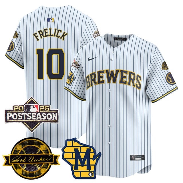 Milwaukee Brewers 2025 Postseason Jersey - All Stitched Sal Frelick   - 10