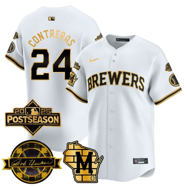Milwaukee Brewers 2025 Postseason Jersey - All Stitched William Contreras  -  24