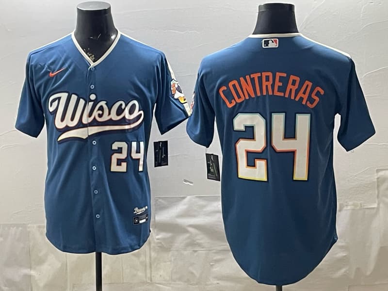 Milwaukee Brewers 2026 City Connect Vapor Premier Limited Jersey - All Stitched 24 CONTRERAS