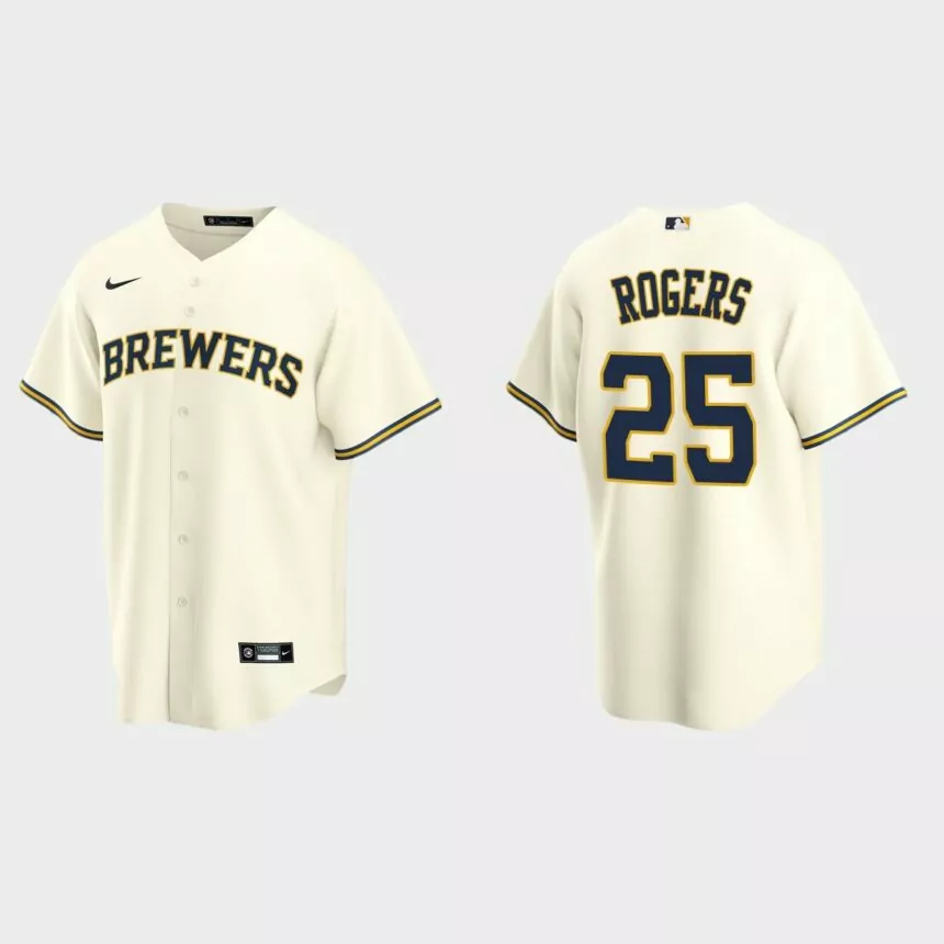 Milwaukee Brewers Taylor Rogers Replica Home Jersey – Cream
