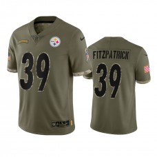 Minkah Fitzpatrick Pittsburgh Steelers Nike Olive 2022 Salute To Service Limited Jersey