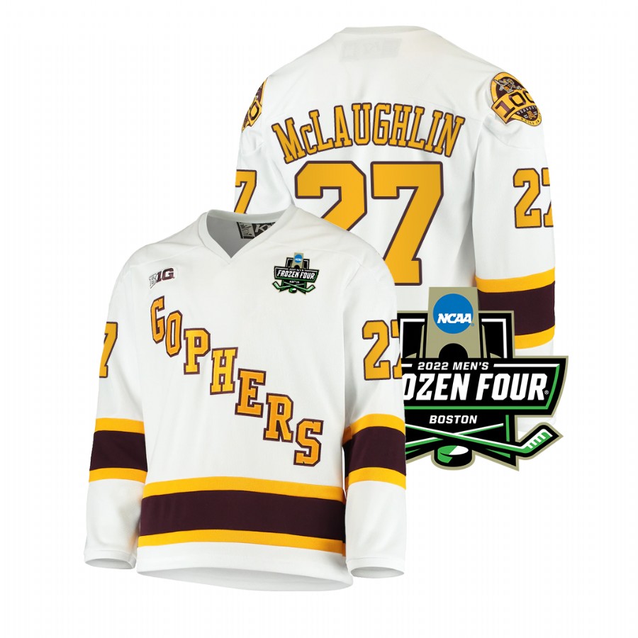 Minnesota Golden Gophers Blake McLaughlin 2022 Frozen Four White Jersey