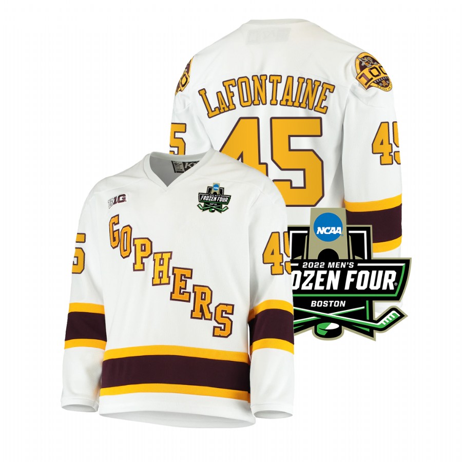 Minnesota Golden Gophers Jack LaFontaine 2022 Frozen Four White Jersey