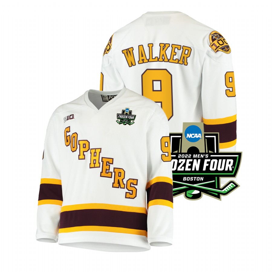Minnesota Golden Gophers Sammy Walker 2022 Frozen Four White Jersey