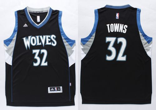 Minnesota Timberwolves #32 Karl-Anthony Towns Black Stitched NBA Jersey