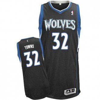 Minnesota Timberwolves #32 Karl-Anthony Towns Black Stitched NBA Jersey