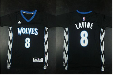 Minnesota Timberwolves #8 Zach LaVine Black Alternate Stitched NBA Jersey