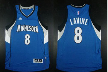 Minnesota Timberwolves #8 Zach LaVine Blue Road Stitched NBA Jersey