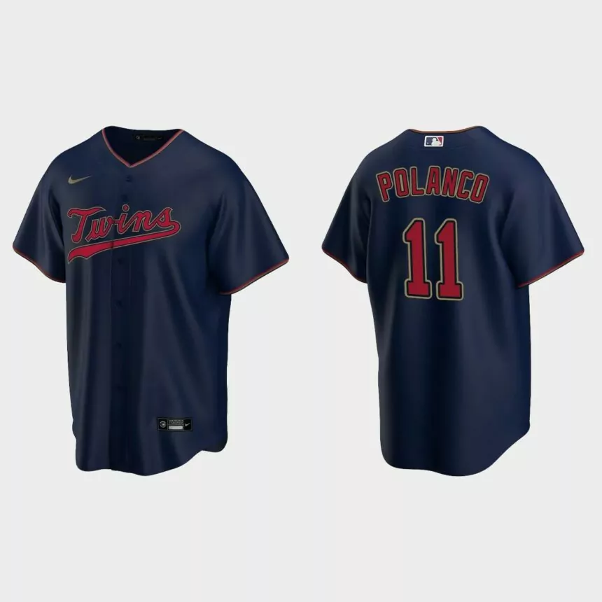 Minnesota Twins #11 Jorge Polanco Navy 2020 Replica Alternate Jersey