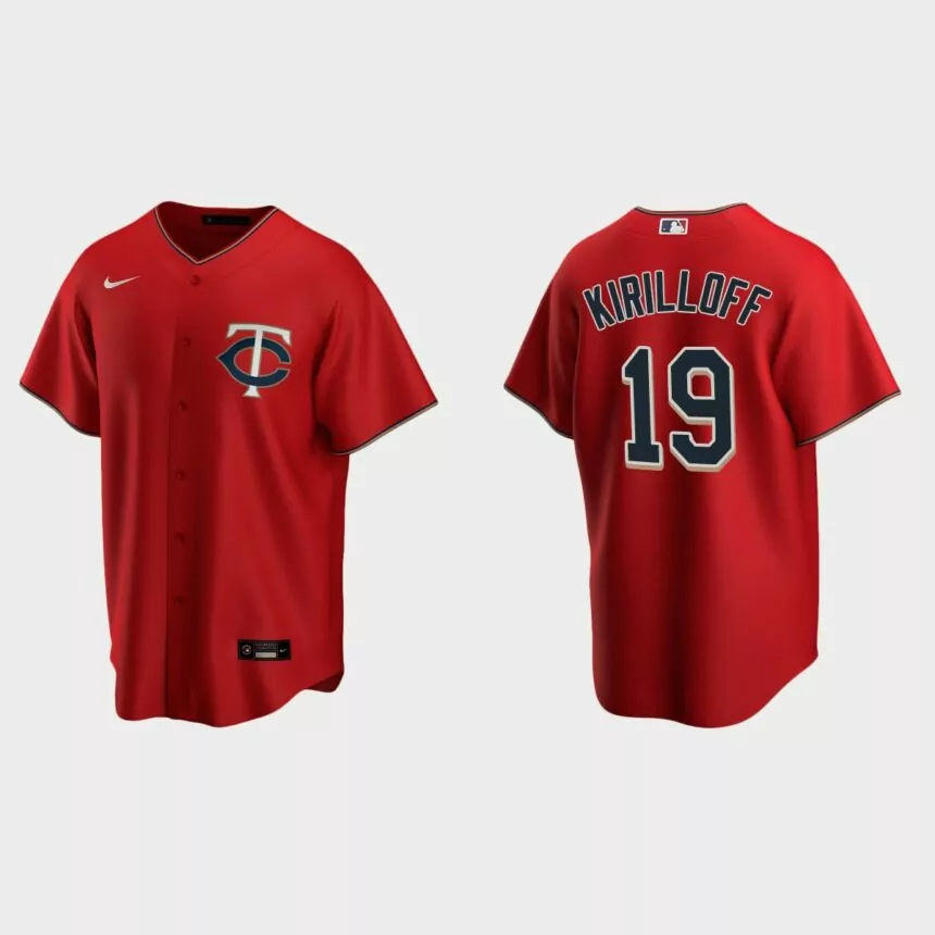 Minnesota Twins #19 Alex Kirilloff Replica Alternate Jersey – Red