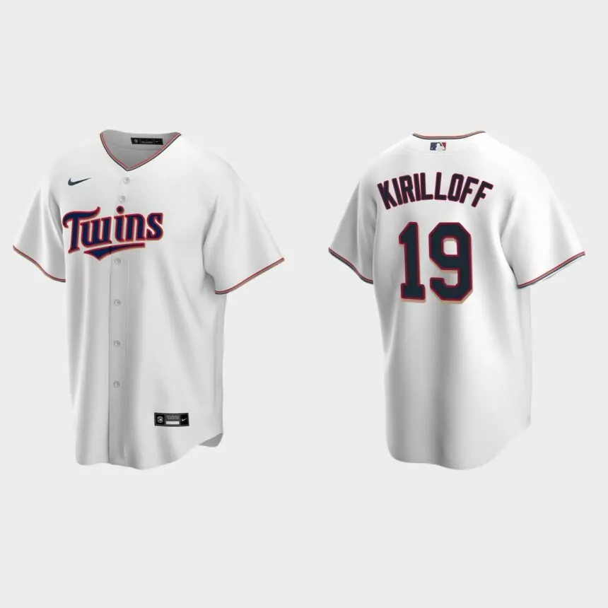 Minnesota Twins #19 Alex Kirilloff Replica Home Jersey – White