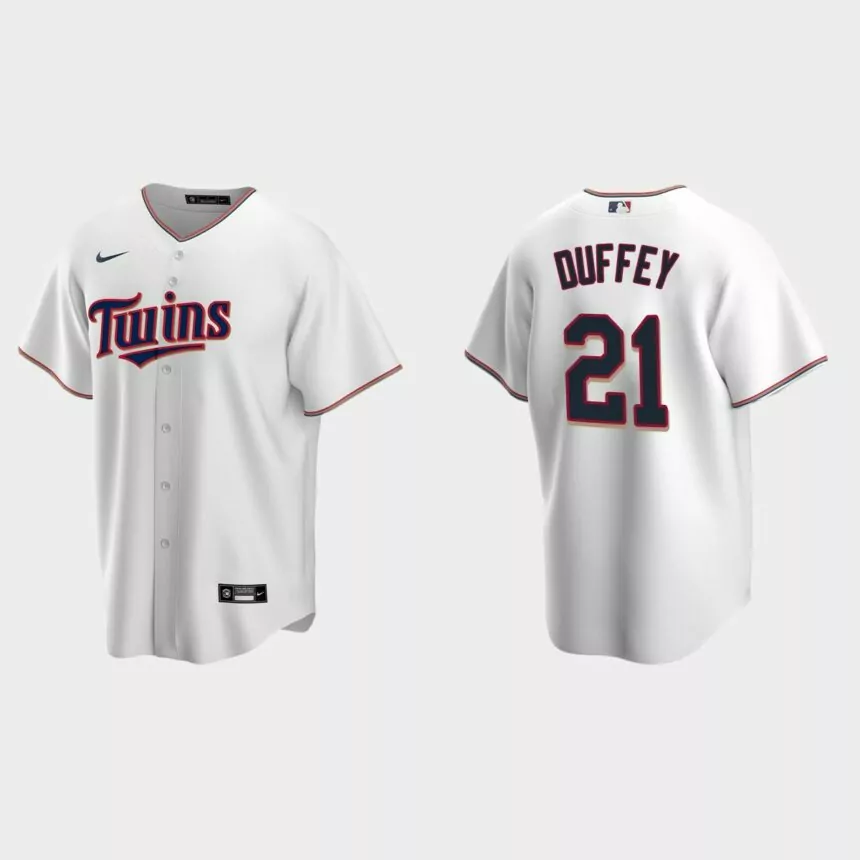Minnesota Twins #21 Tyler Duffey Replica Home Jersey – White
