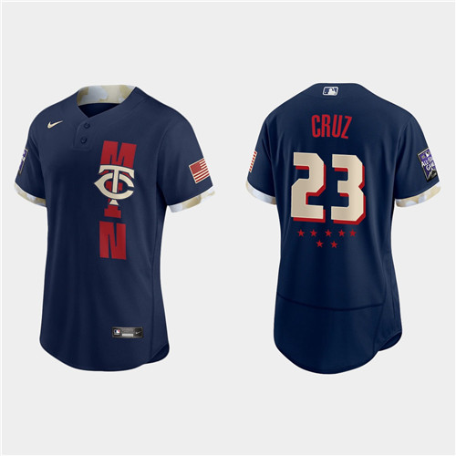 Minnesota Twins #23 Nelson Cruz 2021 Mlb All Star Game Authentic Navy Jersey