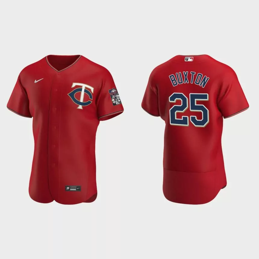 Minnesota Twins #25 Byron Buxton 2020 Alternate Authentic Jersey – Red