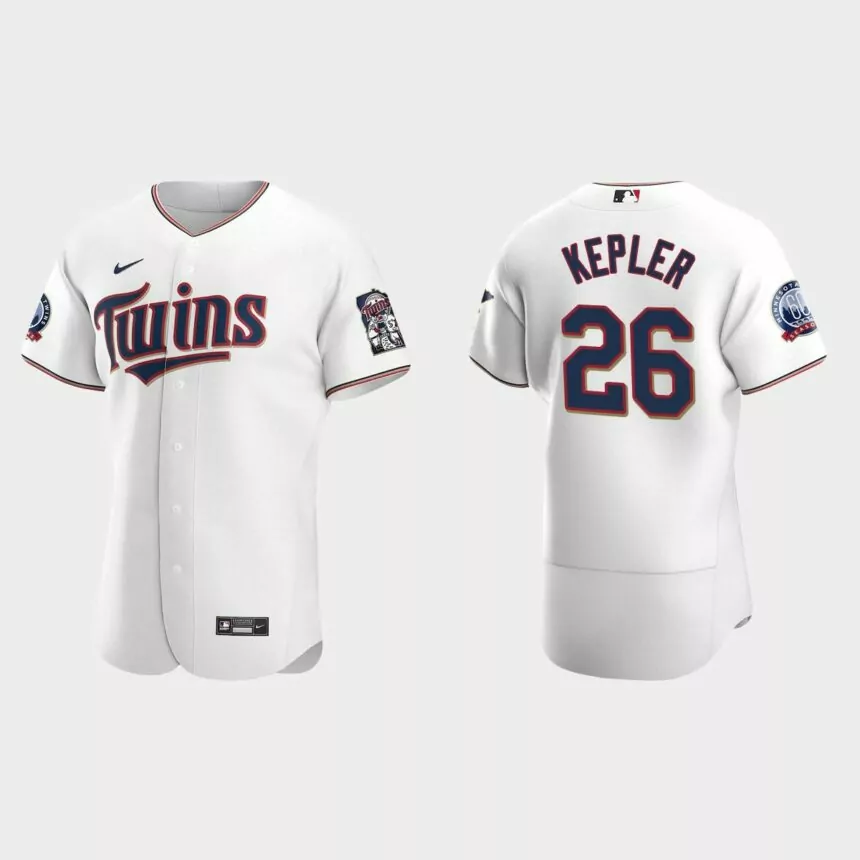 Minnesota Twins #26 Max Kepler 2020 Home Authentic 60th Season Jersey – White