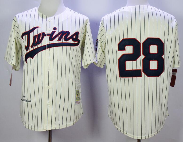 Minnesota Twins #28 Bert Blyleven 1970 Cream Navy Authentic Throwback Jersey
