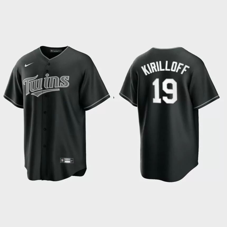Minnesota Twins Alex Kirilloff 2021 All Black Fashion Replica Jersey – Black White