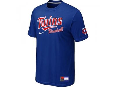 Minnesota Twins Blue NEW Short Sleeve Practice T-Shirt
