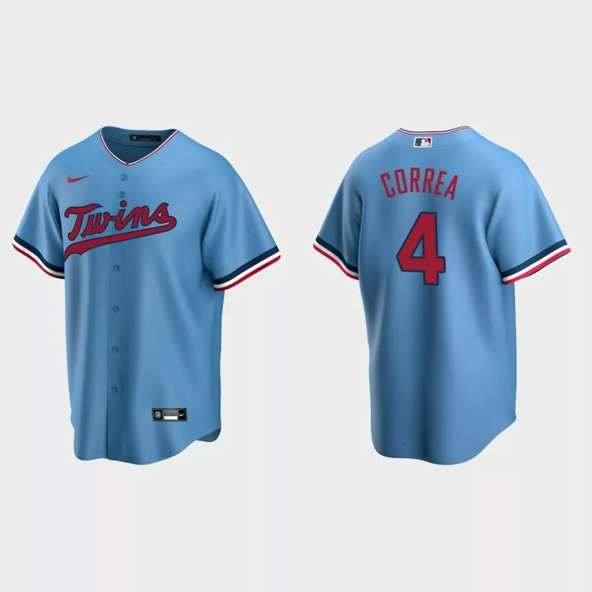 Minnesota Twins Carlos Correa Replica Alternate Jersey – Light Blue