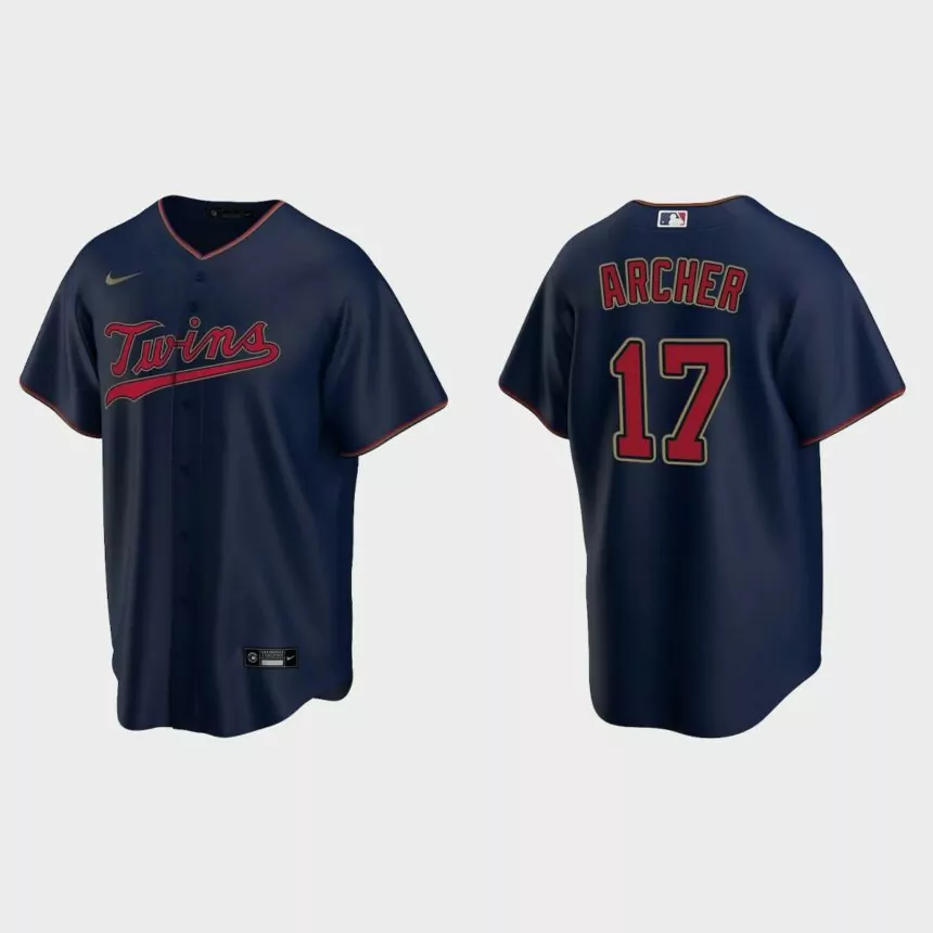 Minnesota Twins Chris Archer Replica Alternate Jersey – Navy