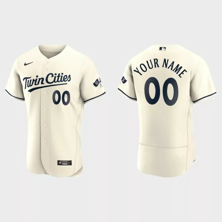 Minnesota Twins Custom Authentic Jersey – Cream