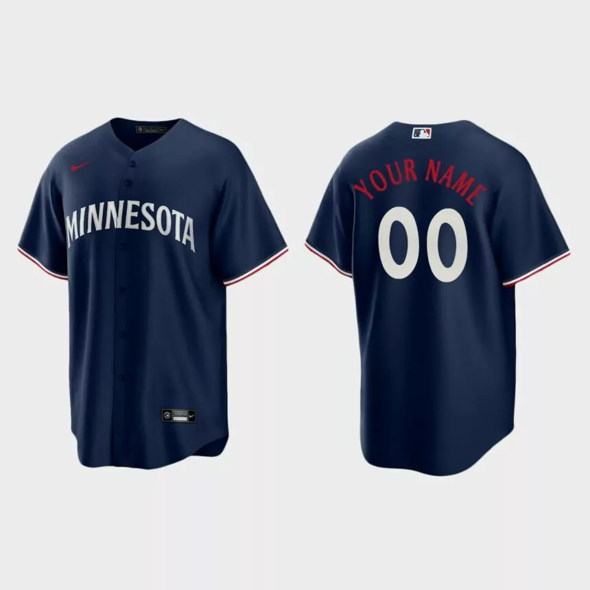 Minnesota Twins Custom Replica Alternate Jersey – Navy