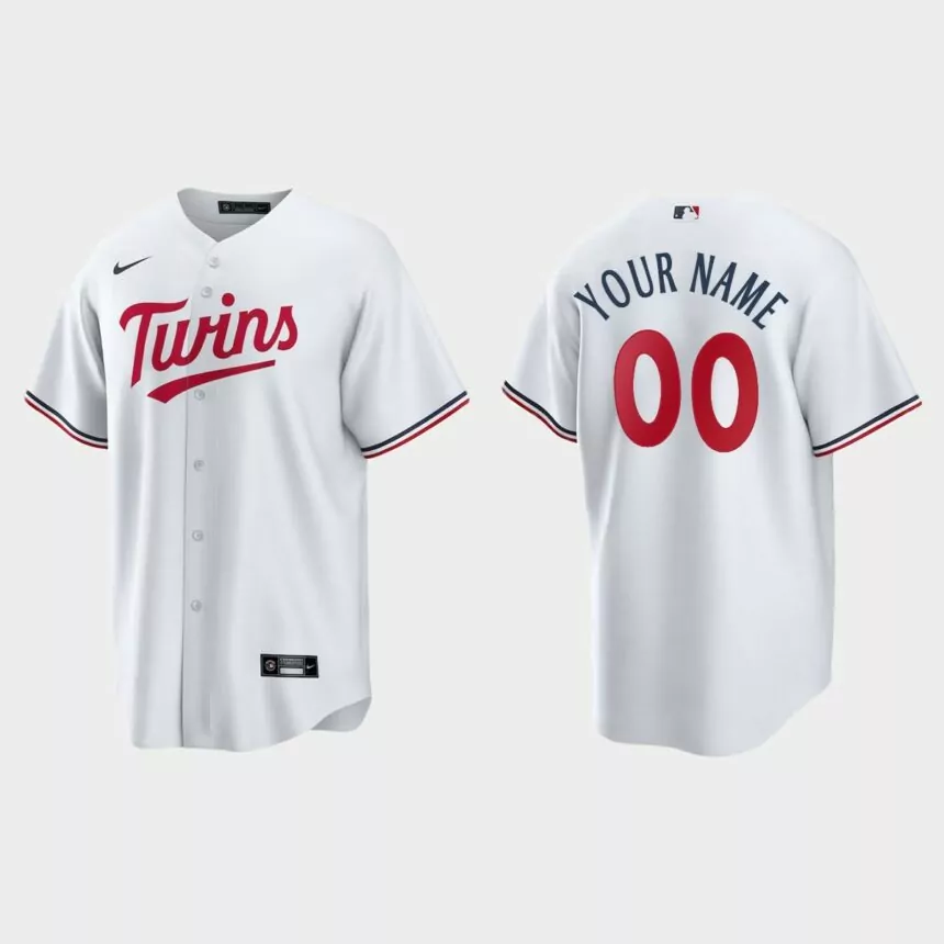 Minnesota Twins Custom Replica Home Jersey – White