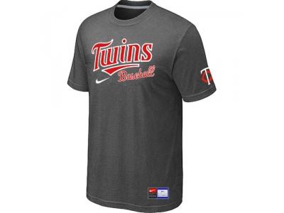 Minnesota Twins D.Grey NEW Short Sleeve Practice T-Shirt