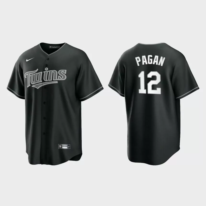 Minnesota Twins Emilio Pagan Replica Official Jersey – Black White
