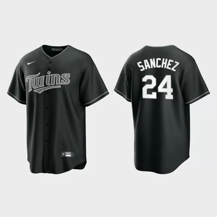 Minnesota Twins Gary Sanchez Replica Official Jersey – Black White