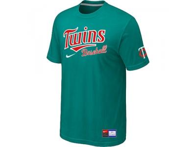 Minnesota Twins Green NEW Short Sleeve Practice T-Shirt