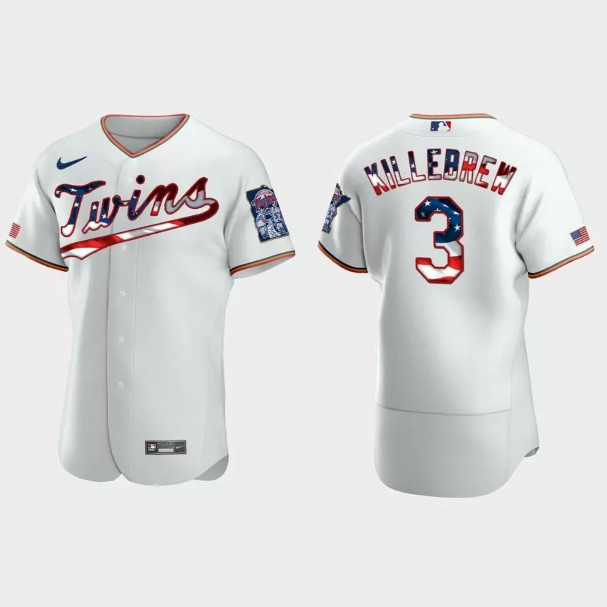Minnesota Twins Harmon Killebrew 2020 Stars & Stripes 4th of July Jersey – White
