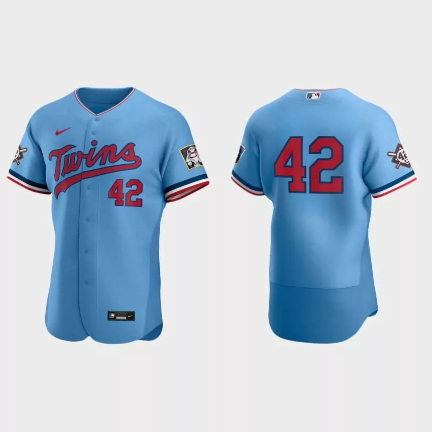 Minnesota Twins Jackie Robinson Day Authentic Jersey – Light Blue