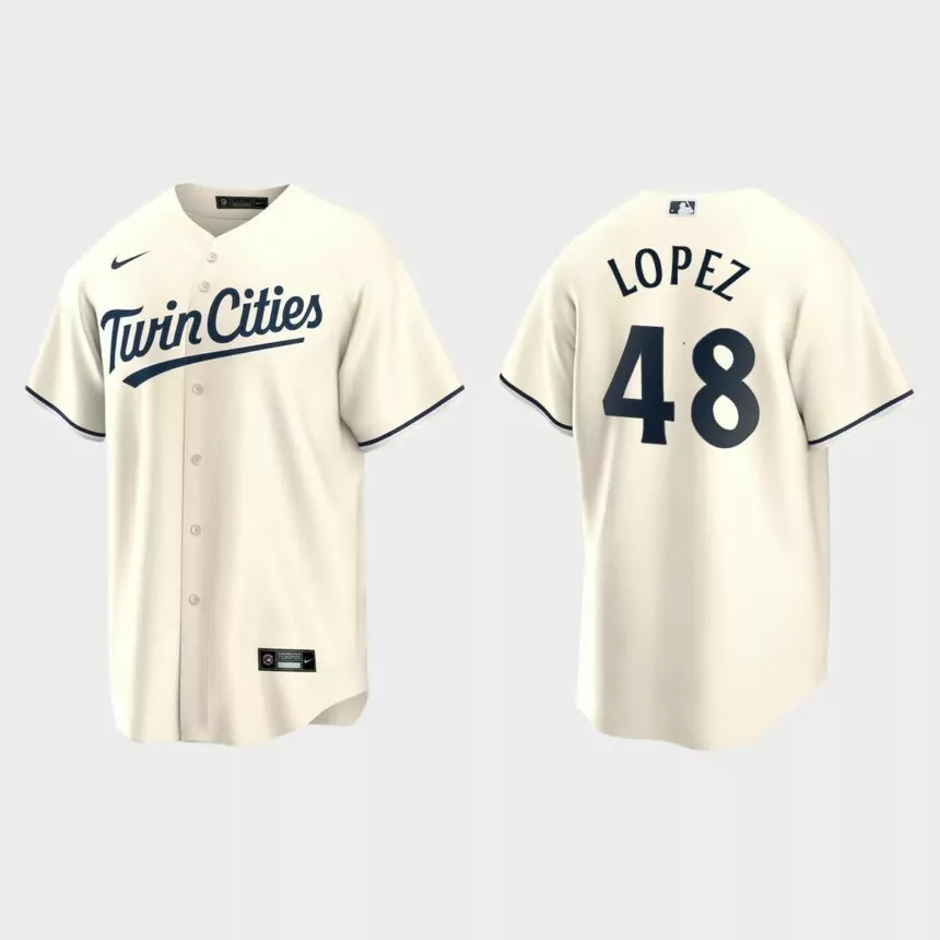 Minnesota Twins Jorge Lopez Replica Alternate Jersey – Cream
