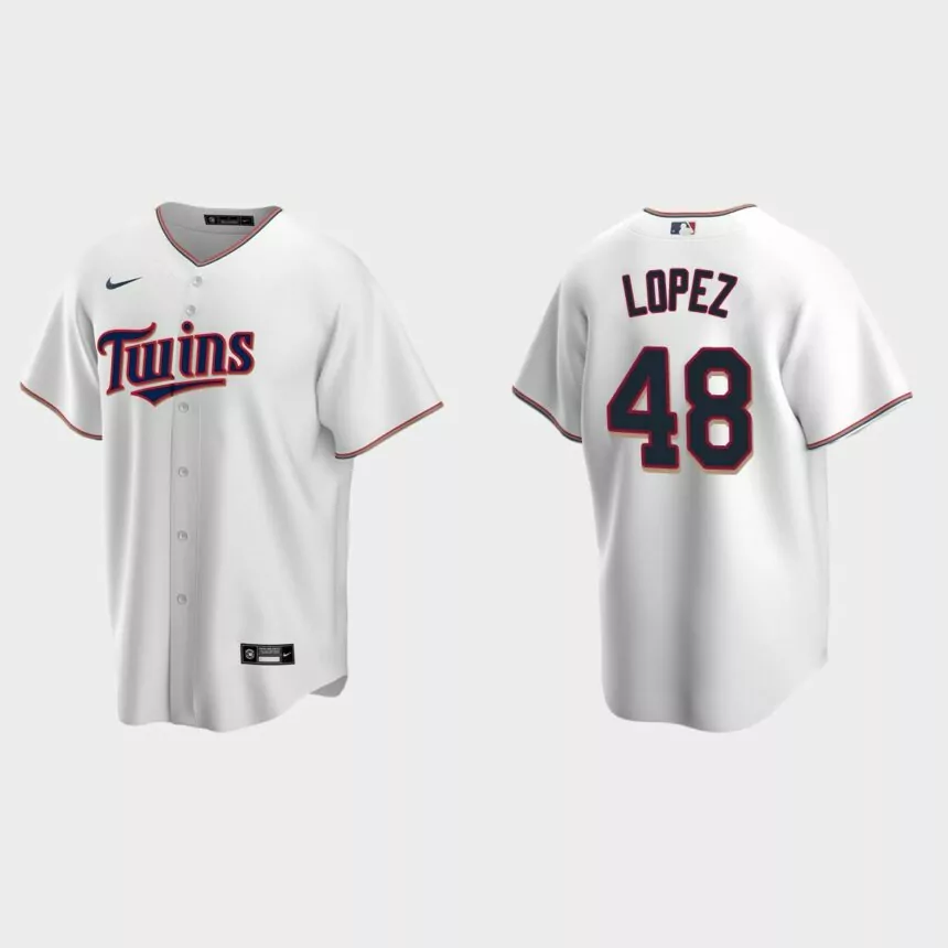 Minnesota Twins Jorge Lopez Replica Home Jersey – White