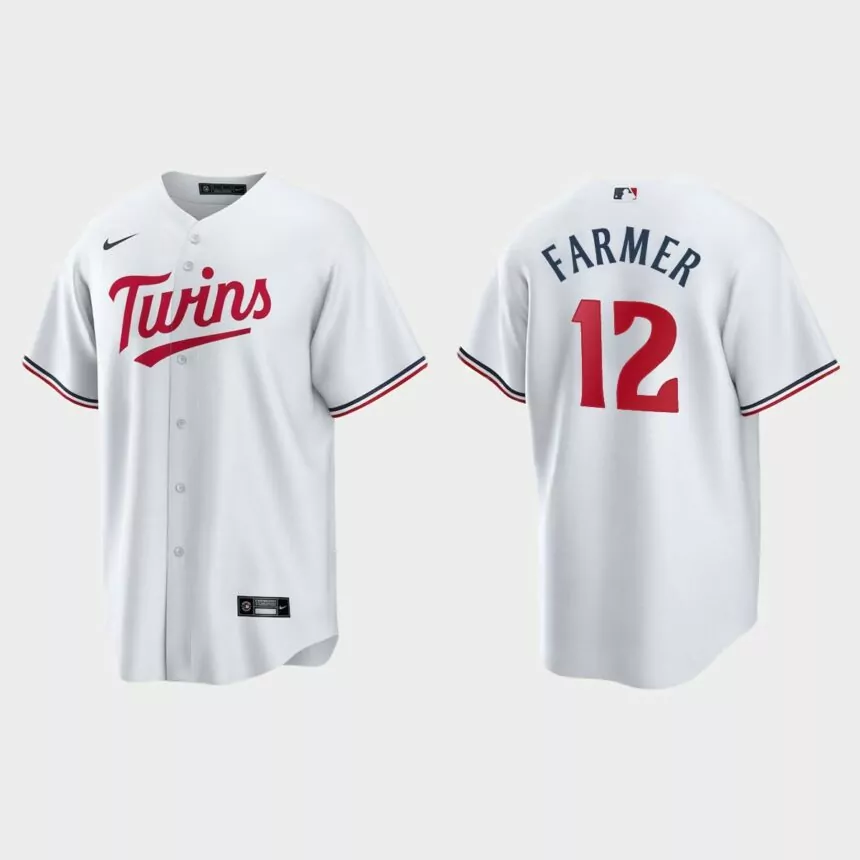 Minnesota Twins Kyle Farmer Replica Home Jersey – White