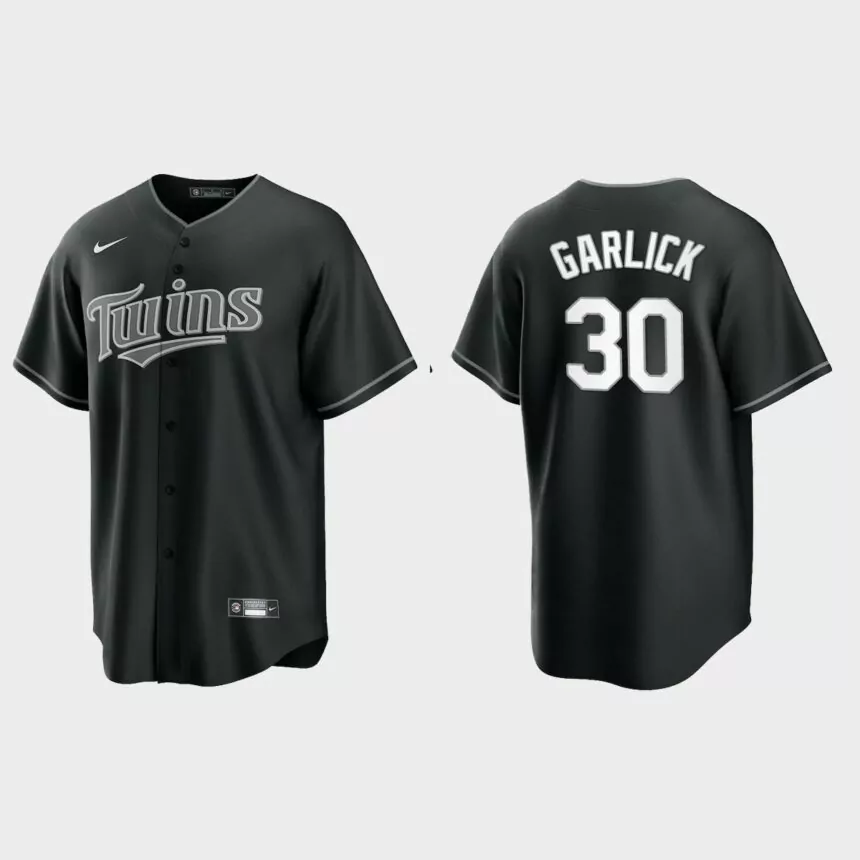 Minnesota Twins Kyle Garlick 2021 All Black Fashion Replica Jersey – Black White
