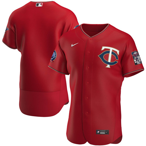 Minnesota Twins Men's Nike Red Alternate 2020 60th Season Authentic Team MLB Jersey
