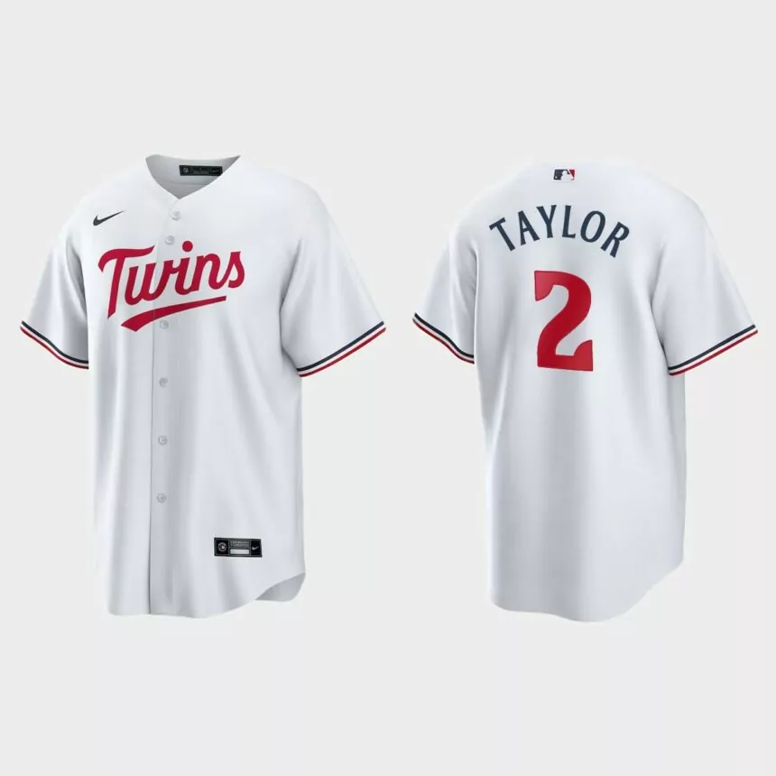 Minnesota Twins Michael A.Taylor Replica Home Jersey – White
